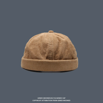 Japanese Vintage Corduroy Brimless Hat Sailor Melon Cap