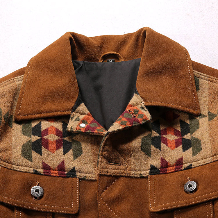 Brown Navajo Suede Storm Rider 101 Jacket