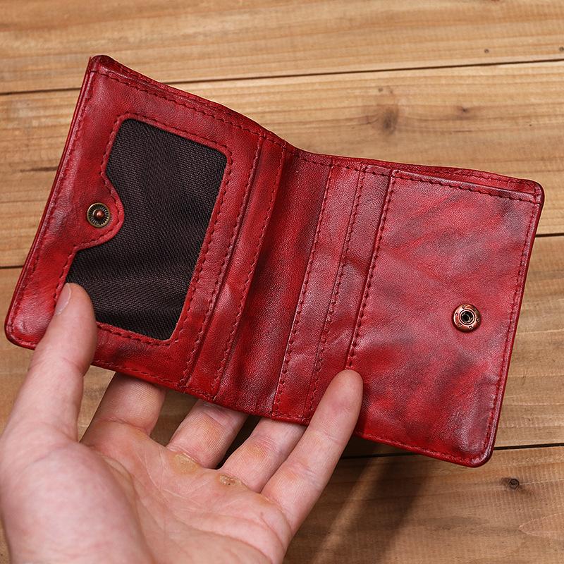 Mens Handmade Distressed Bifold Soft Wallet