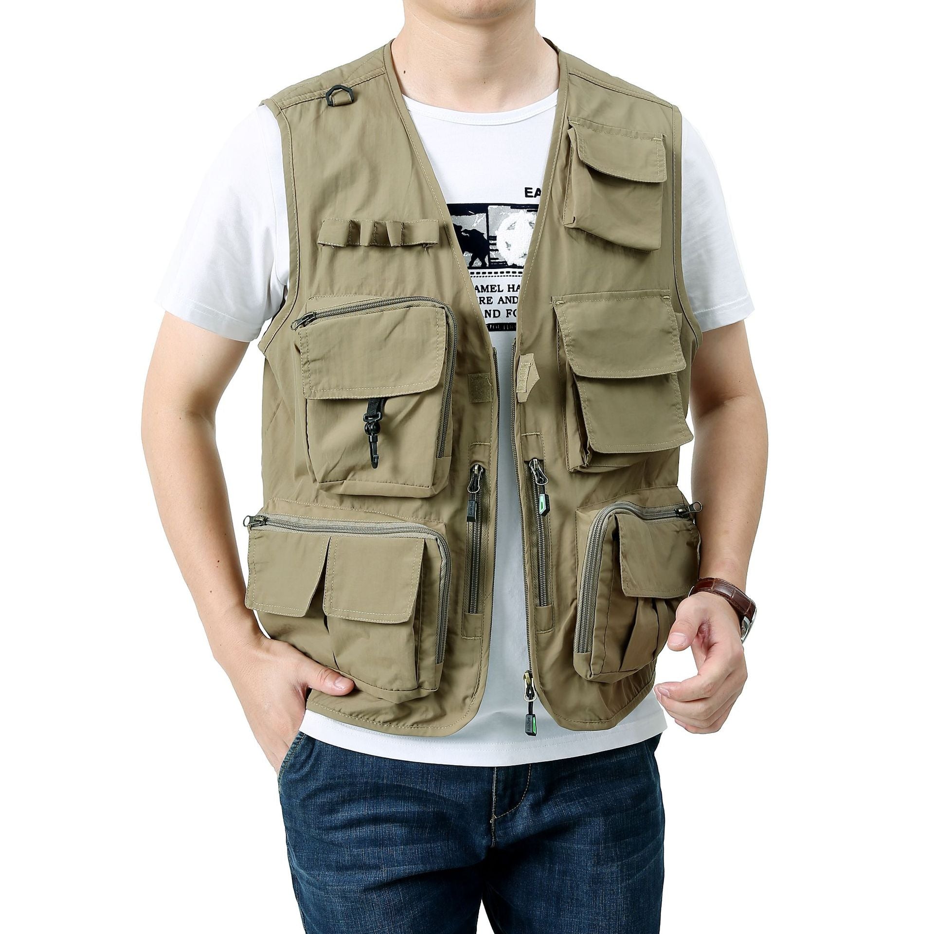 Multi-pocket Vest Men's Outdoor Quick-drying Vest