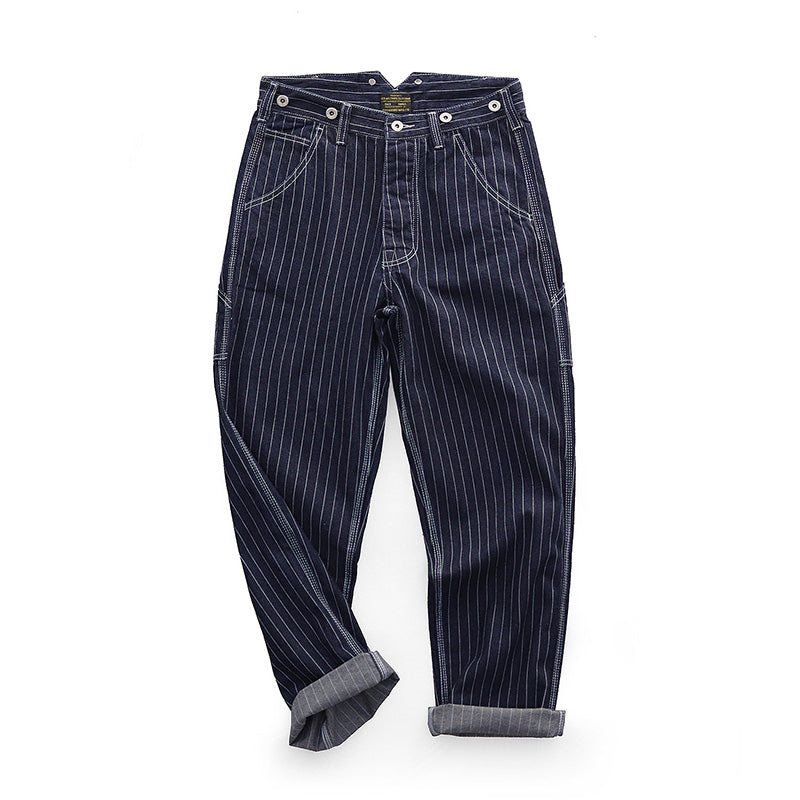 Men's Striped Loose  Jeans