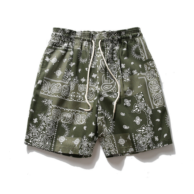 Men's Retro Hip Hop Loose Straight Sports Shorts