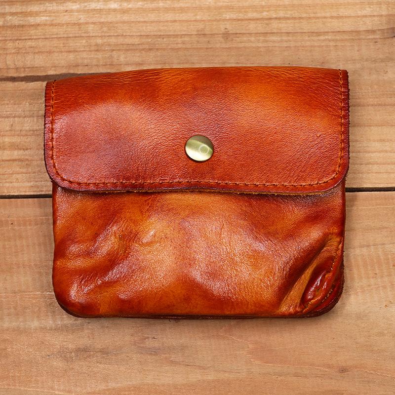 Red Handmade Small Wallet Coin Purse Card Case