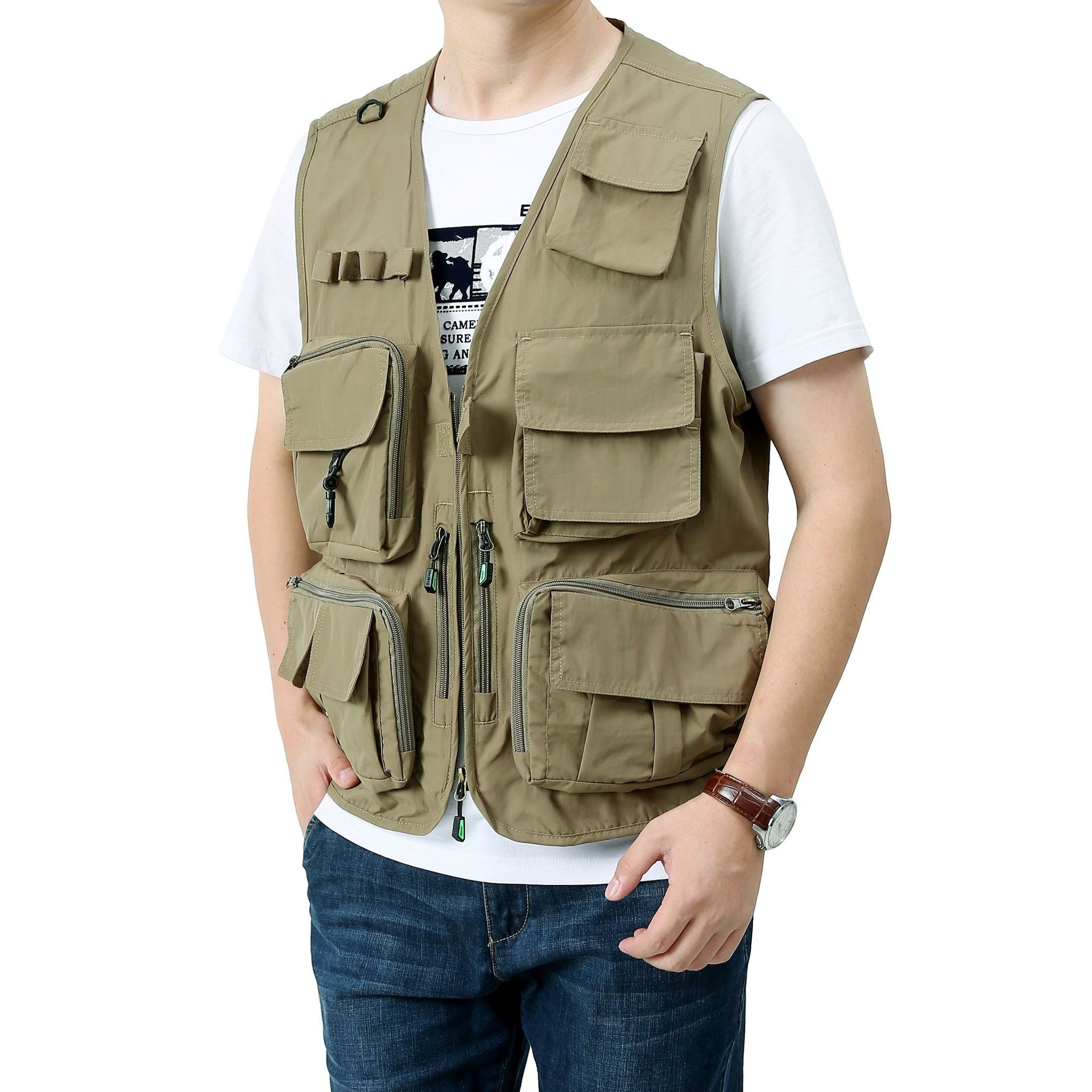 Multi-pocket Vest Men's Outdoor Quick-drying Vest