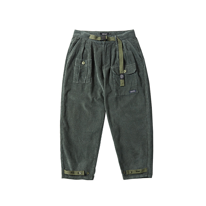 Corduroy Casual Straight-leg Baggy Trousers