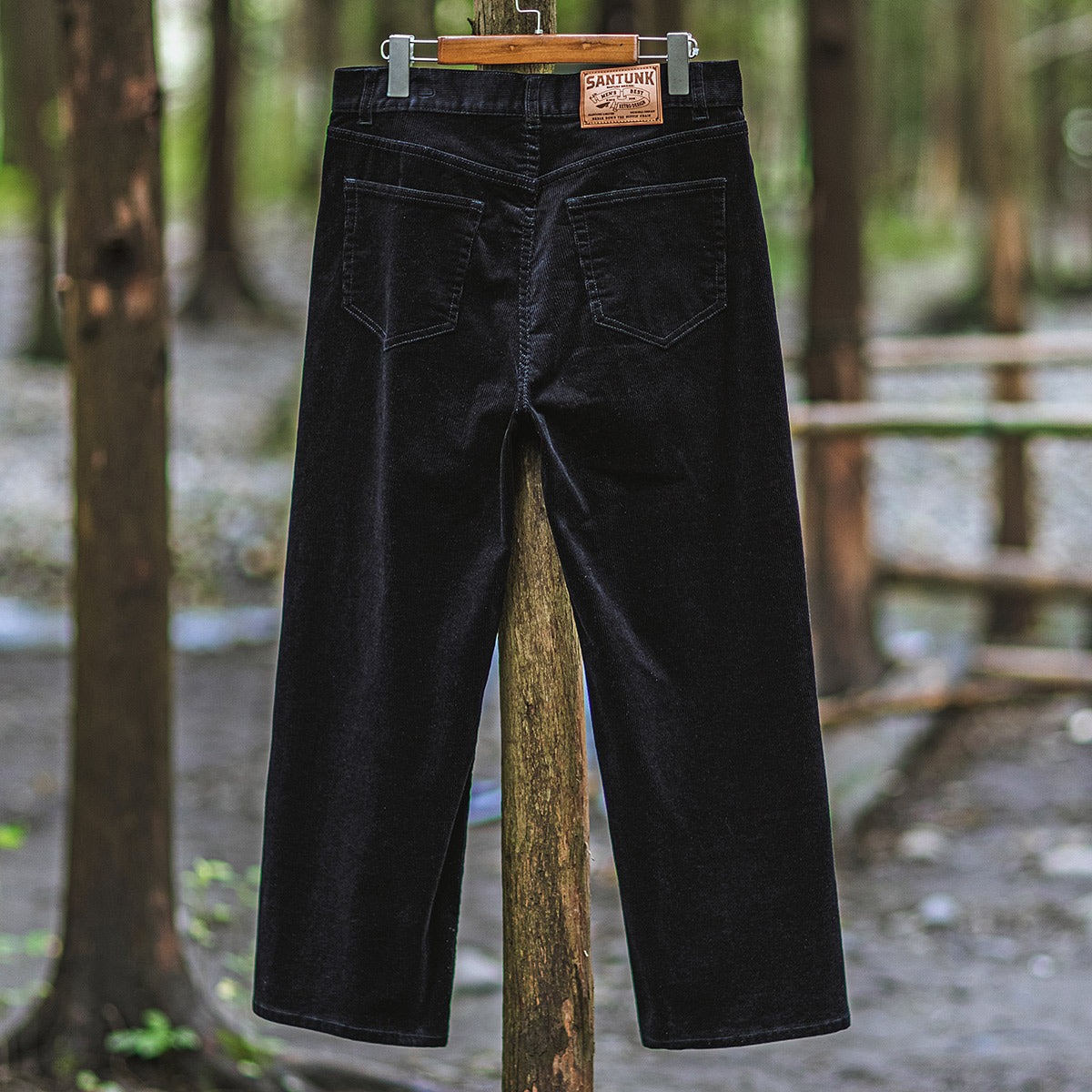 Men's Vintage Straight-leg Loose High Waist Corduroy Pants