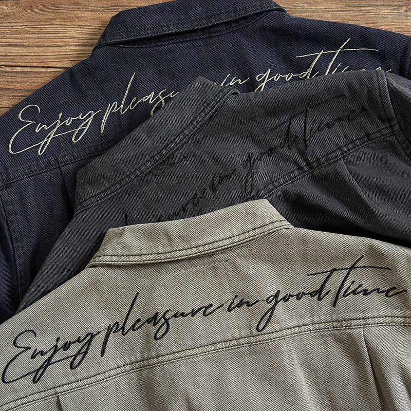 American Retro Washed Distressed Casual Cargo Jacket