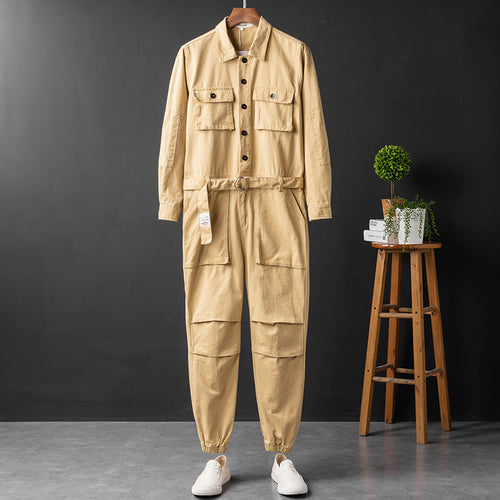 Men's Long Sleeve Coverall Cotton Blend