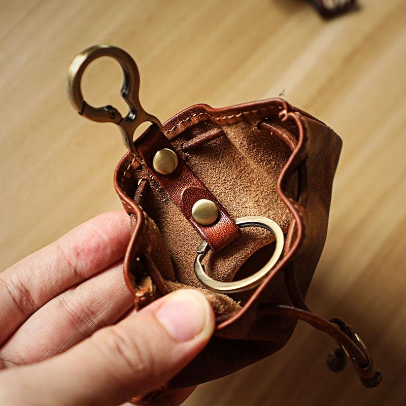 Retro Leather Coin Bag Storage Bag