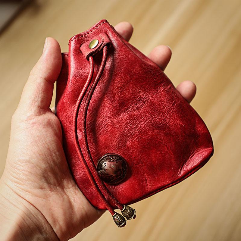 Retro Leather Coin Bag Storage Bag