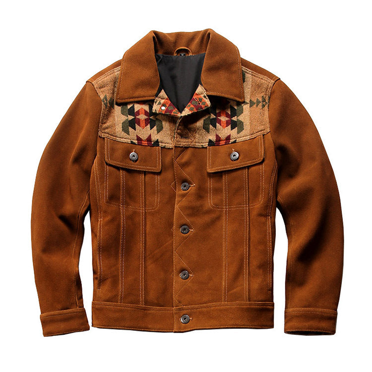 Brown Navajo Suede Storm Rider 101 Jacket