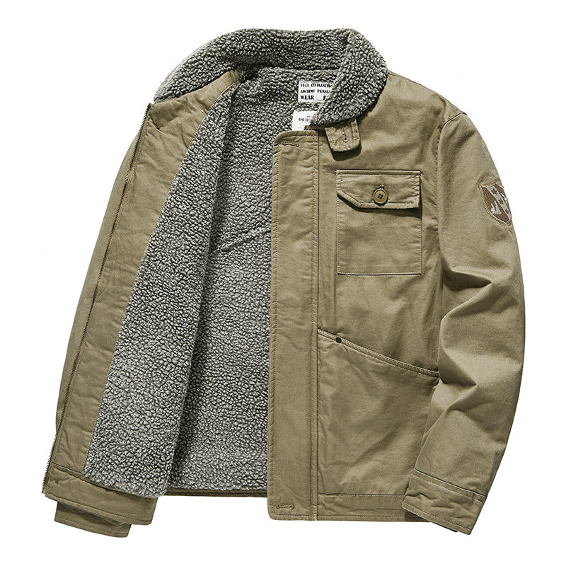 Men's Lamb Velvet Cotton-padded Jacket N1 Winter Deck Suit Jacket