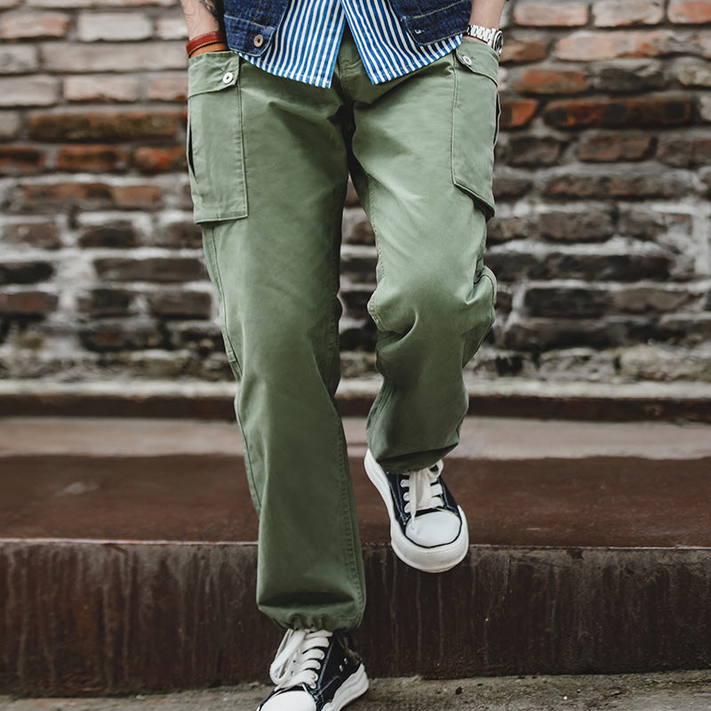 Retro Army Green Paratrooper Pants