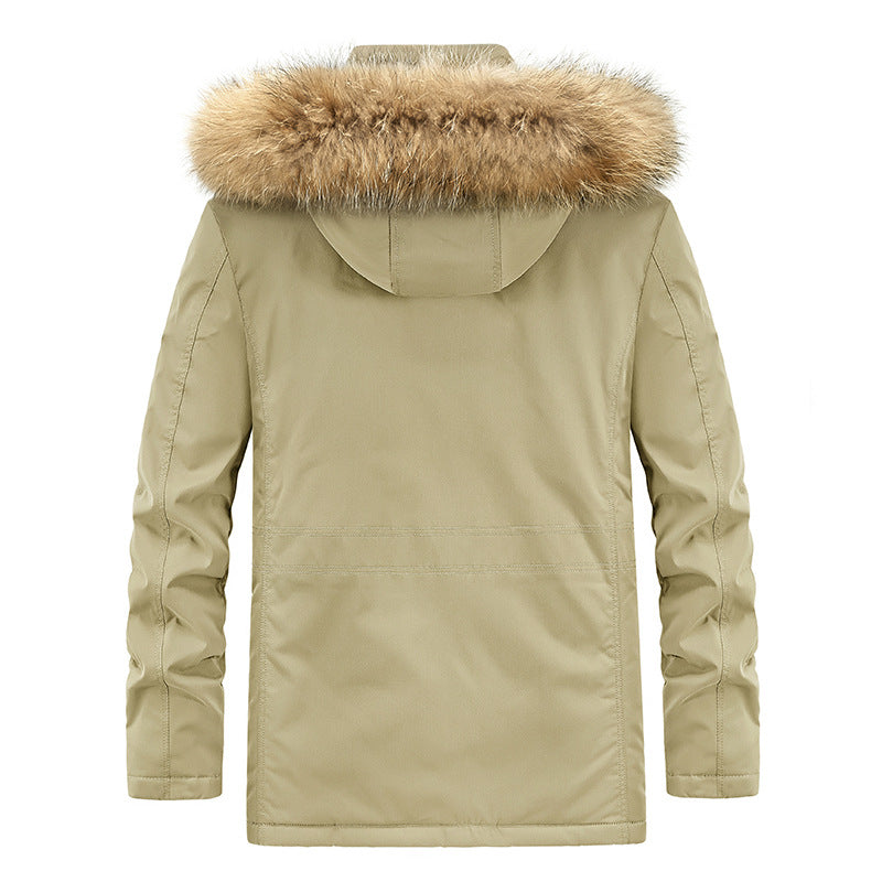 Winter Padded Coat Mid-length Loose Plus Size Multi-pocket Jacket