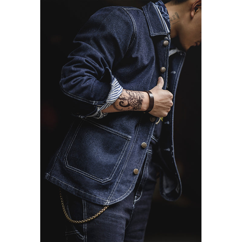 Retro Striped Denim Jacket