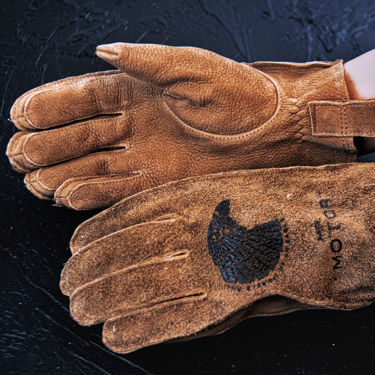 Cowhide Leather Outdoor Retro Motorcycle Gloves