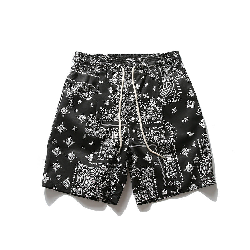 Men's Retro Hip Hop Loose Straight Sports Shorts