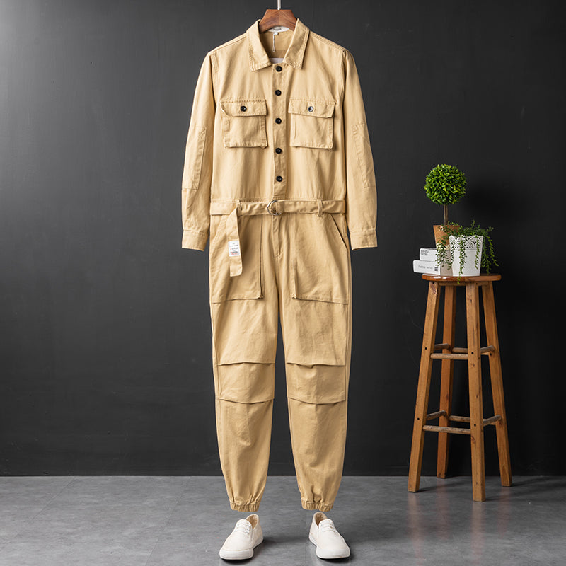 Men's Long Sleeve Coverall Cotton Blend