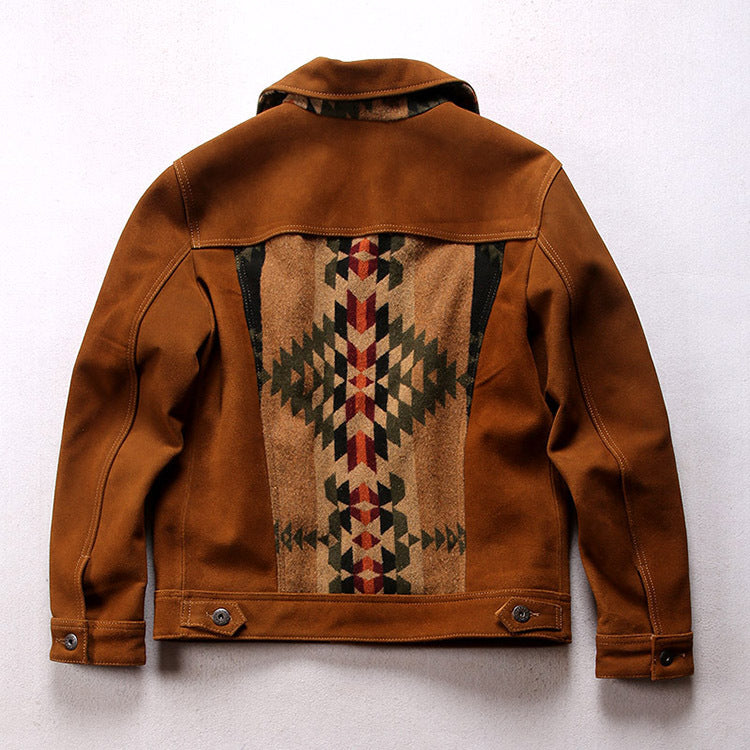 Brown Navajo Suede Storm Rider 101 Jacket