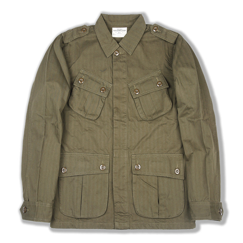 Men's Vintage Outdoor Jungle Multi-pocket Safari Jacket