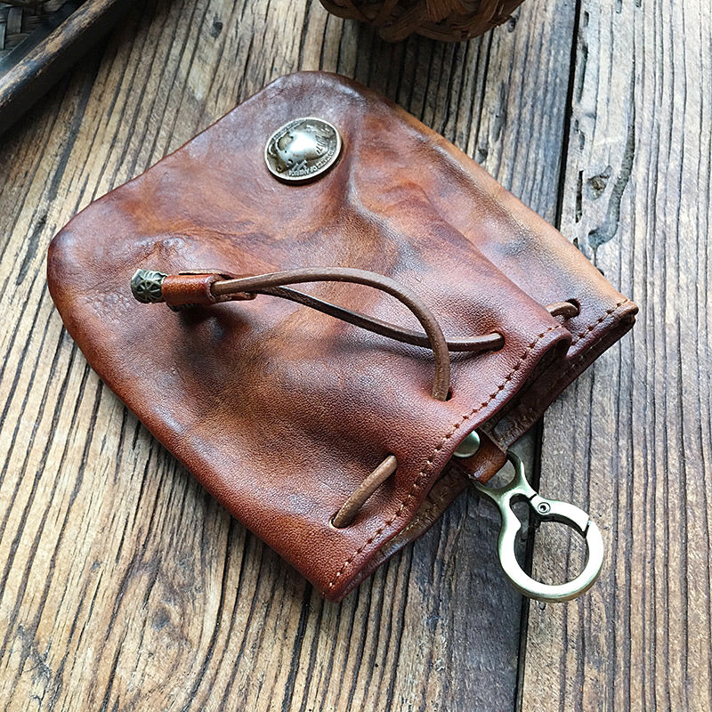 Retro Leather Coin Bag Storage Bag