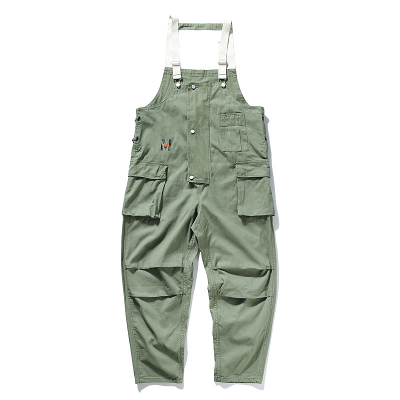 Plus Size Work Overalls Retro Loose jumpsuit For Men