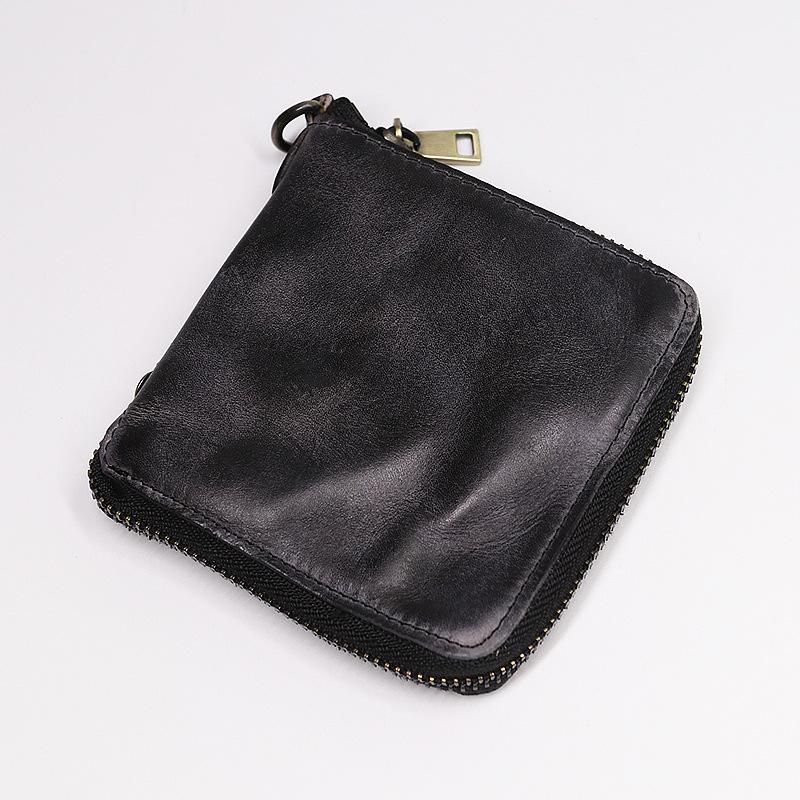 Retro Leather Zipper Wallet