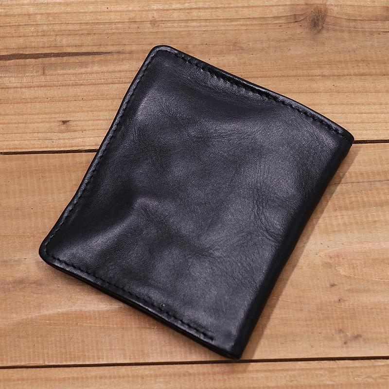 Mens Handmade Distressed Bifold Soft Wallet
