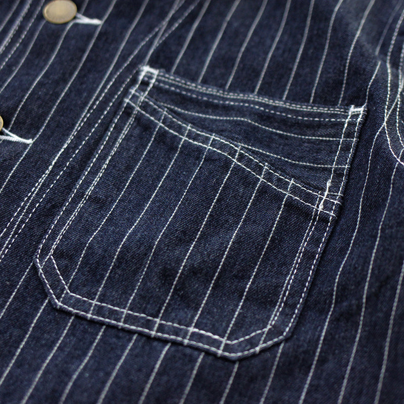 Retro Striped Denim Jacket