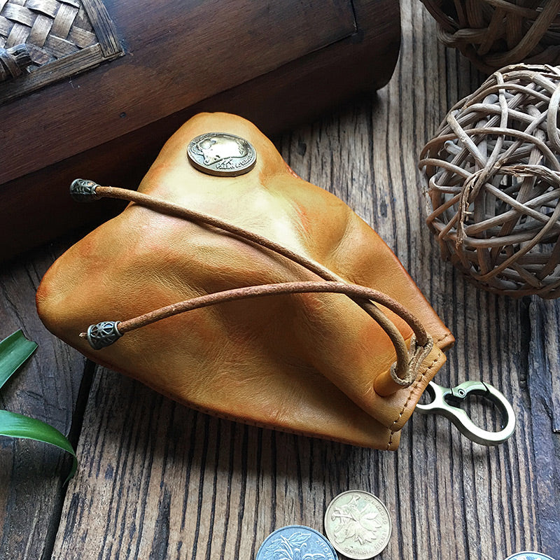 Retro Leather Coin Bag Storage Bag