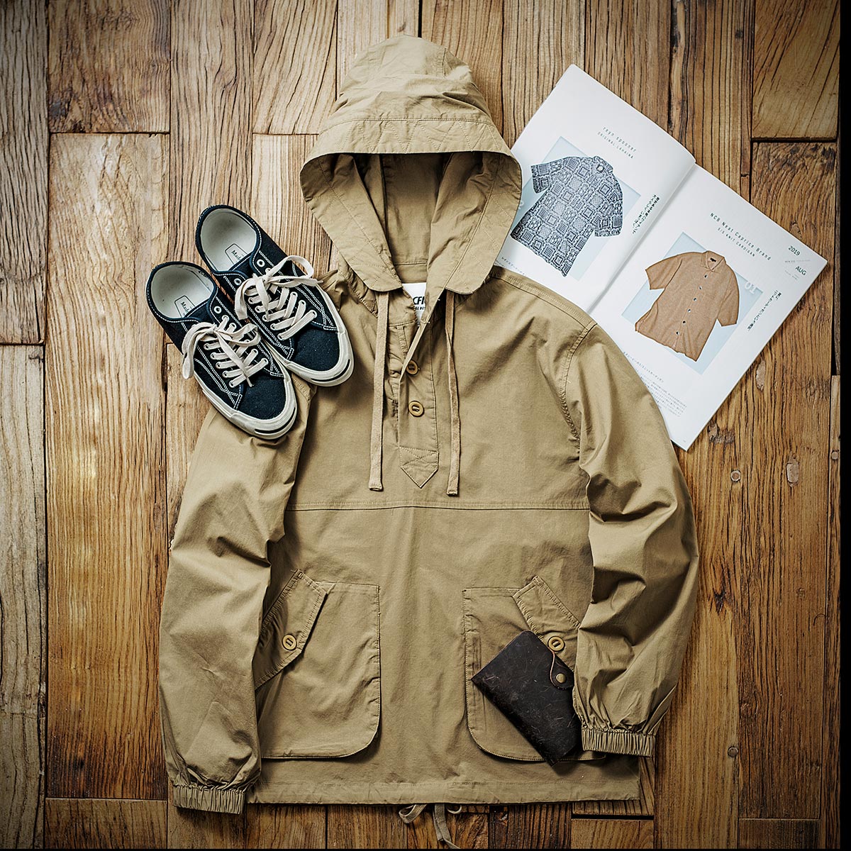 Navy Deck Suit Hooded Jacket