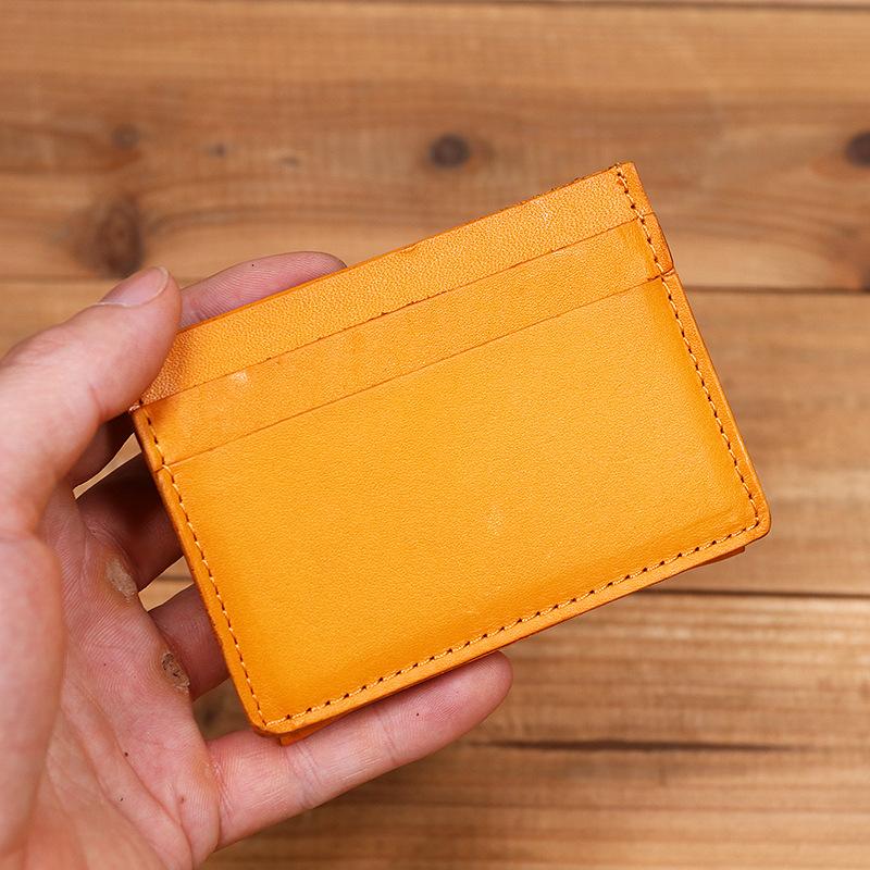 Ultra-thin Mini Leather Coin Purse Card Holder Wallet
