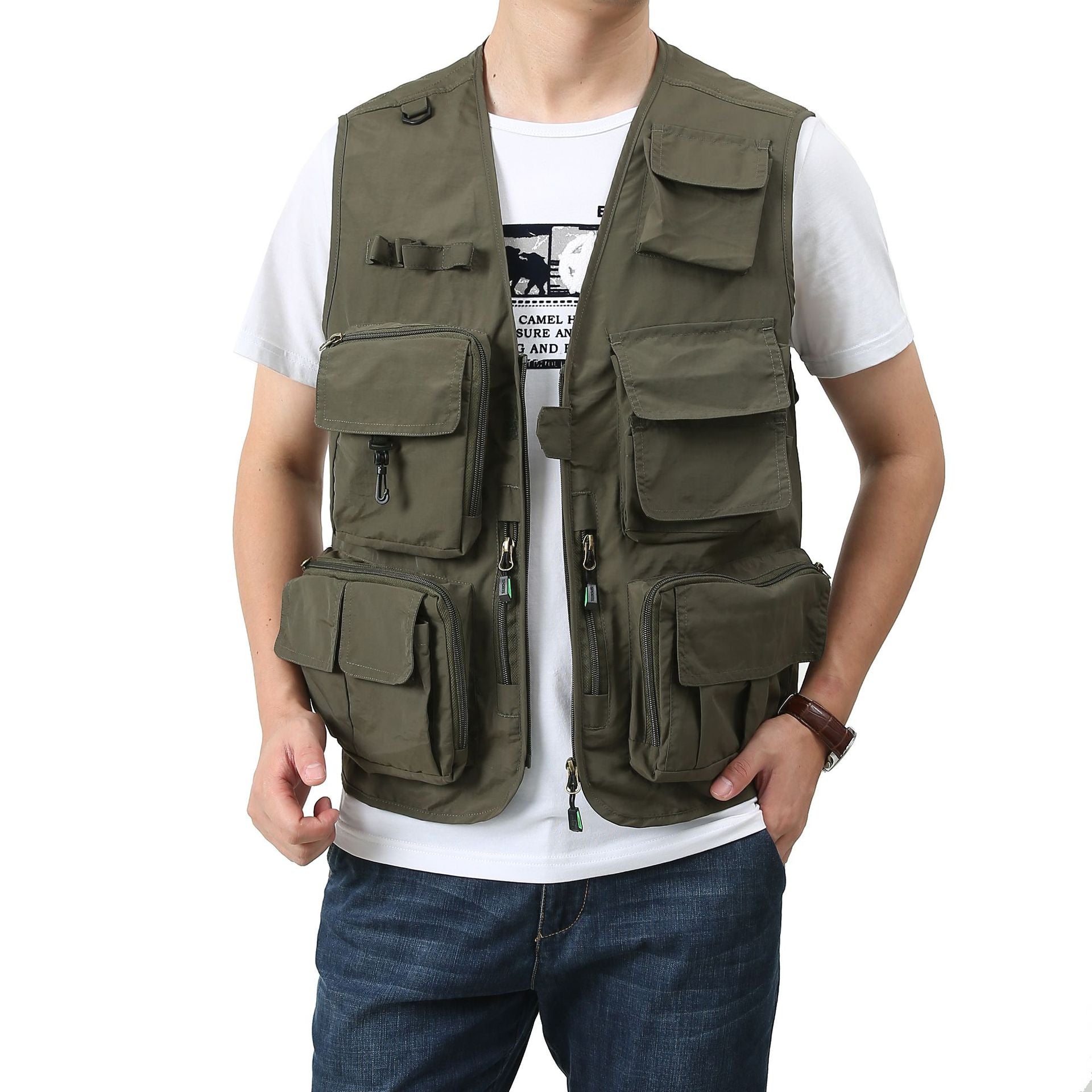 Multi-pocket Vest Men's Outdoor Quick-drying Vest