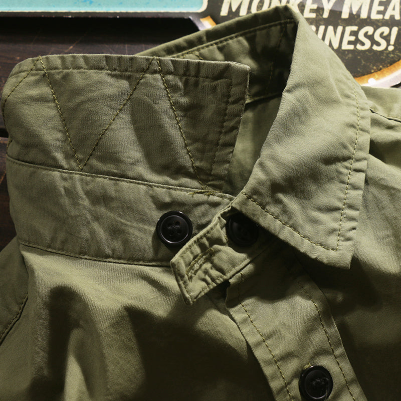 Men's M65 Field Jacket Outdoor Retro Loose Multi-pocket Shirt