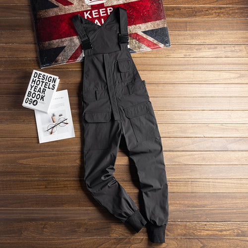 American Vintage Loose Army Green Beam Feet Jogger Streetwear Overalls
