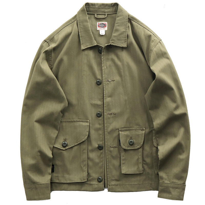American Retro Loose Multi-Port Cargo Jacket