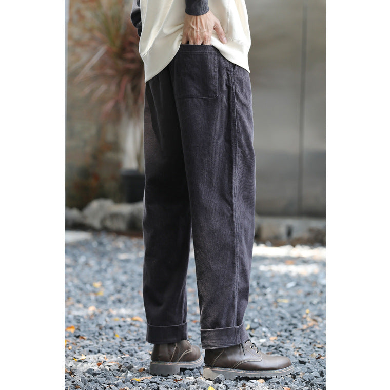 Japanese Retro Corduroy Wide-leg Pants