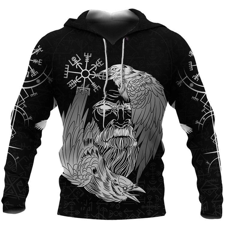VIKINGS NORSE WOLF FENRIR HOODED SWEATSHIRT