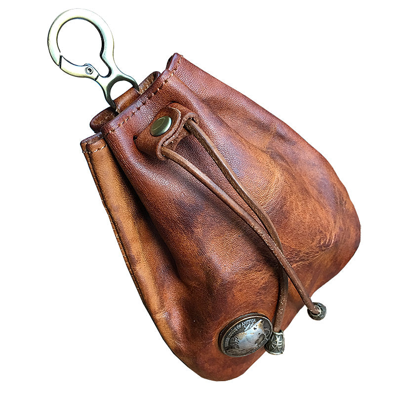 Retro Leather Coin Bag Storage Bag