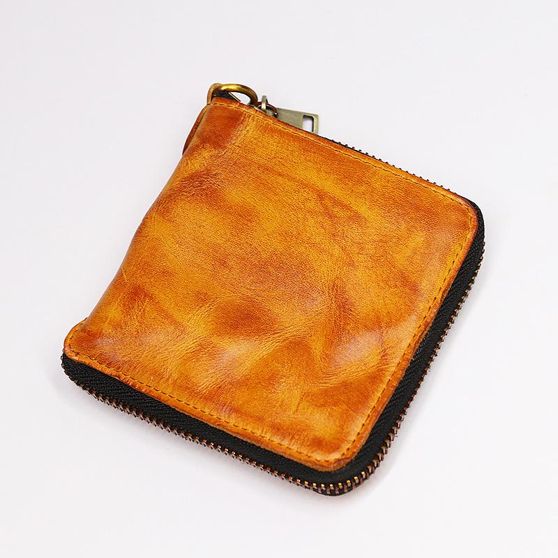 Retro Leather Zipper Wallet