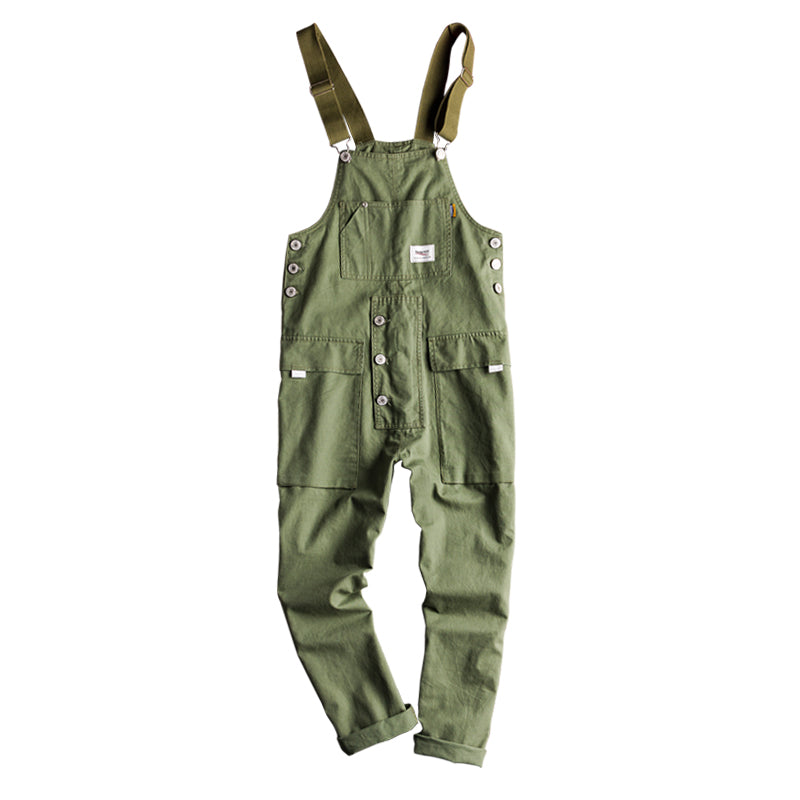 90s Vintage Casual Multi-Pocket Streetwear Jumpsuits Jogger Suspender Cargo Bib Workwear Unisex Overalls