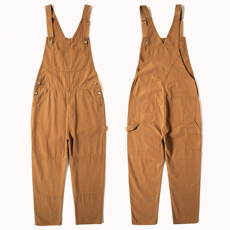 PLus Size Mens Loose Fit Washed Duck Insulated Work Bib Overall