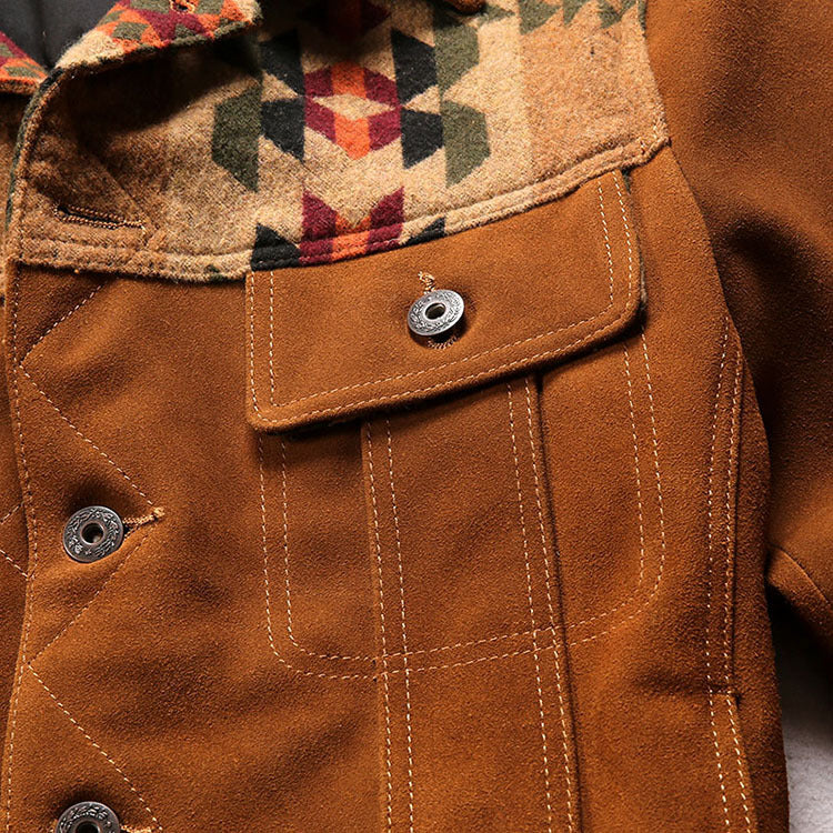 Brown Navajo Suede Storm Rider 101 Jacket