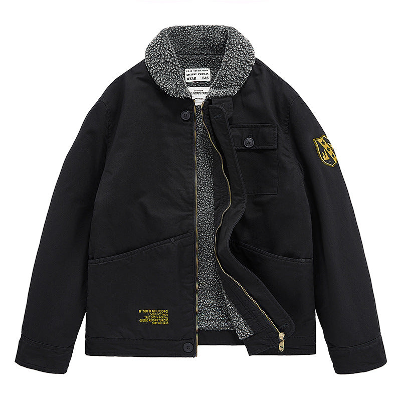 Men's Lamb Velvet Cotton-padded Jacket N1 Winter Deck Suit Jacket