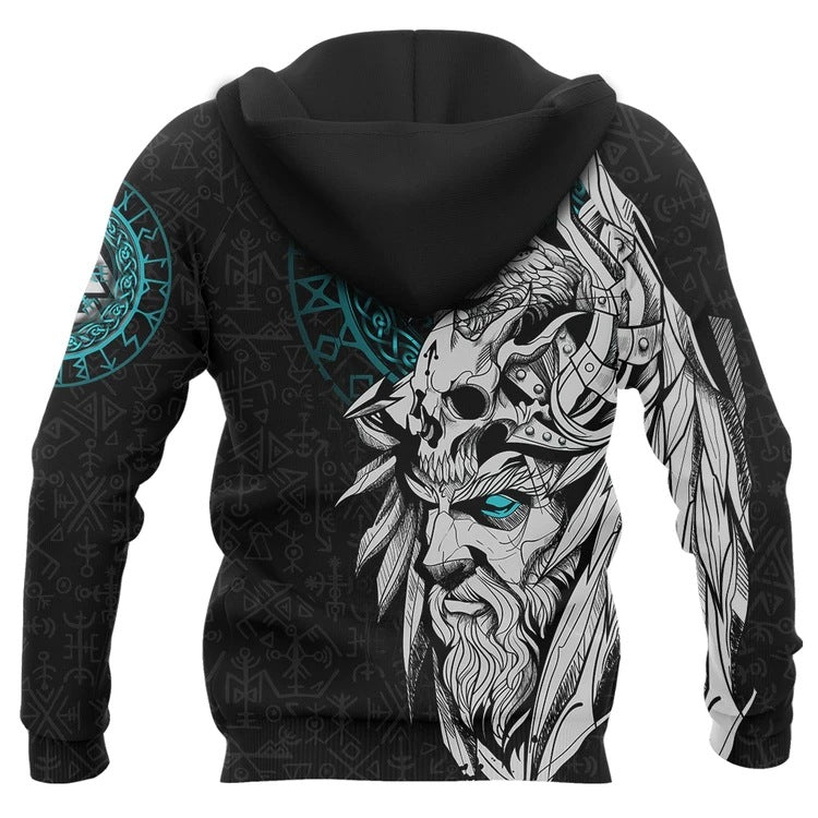 VIKINGS NORSE WOLF FENRIR HOODED SWEATSHIRT