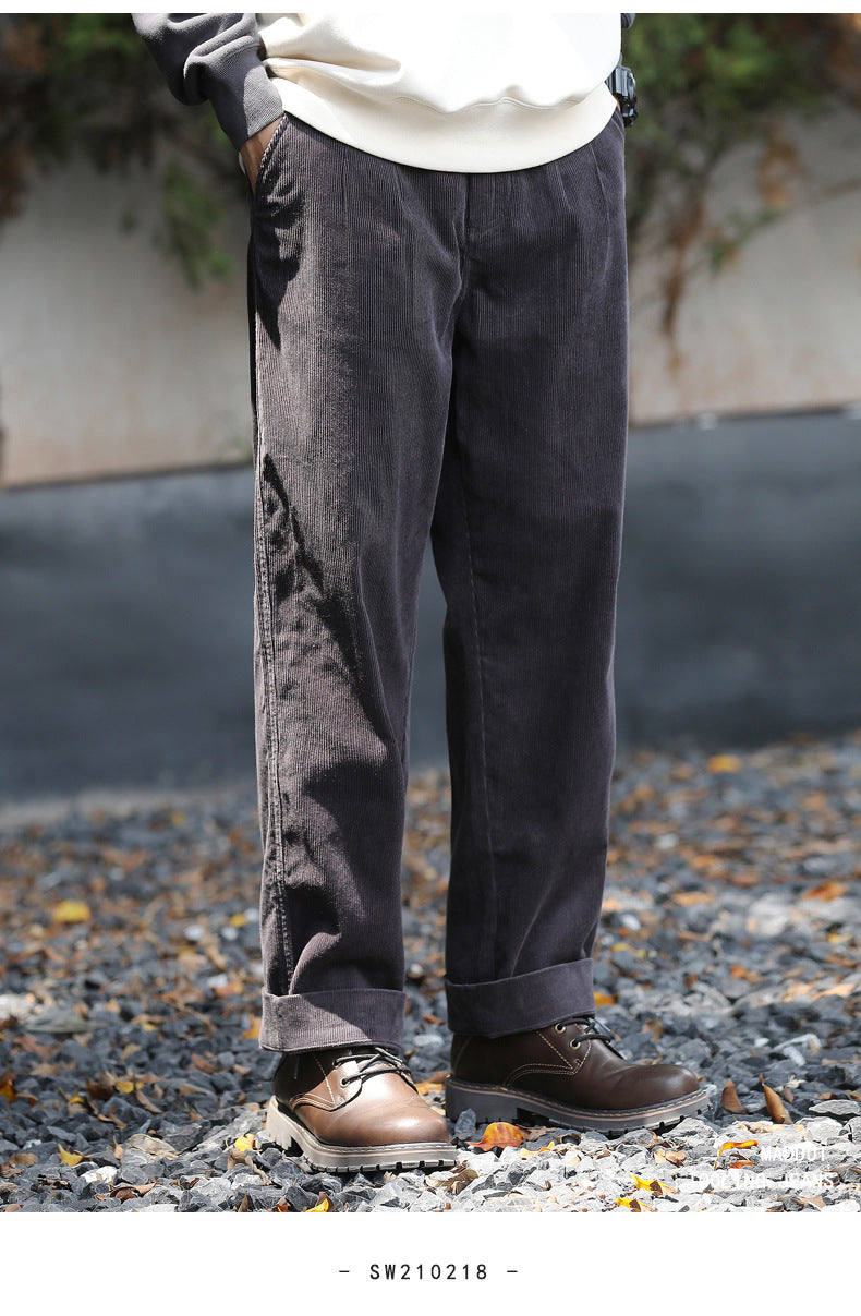 Japanese Retro Corduroy Wide-leg Pants