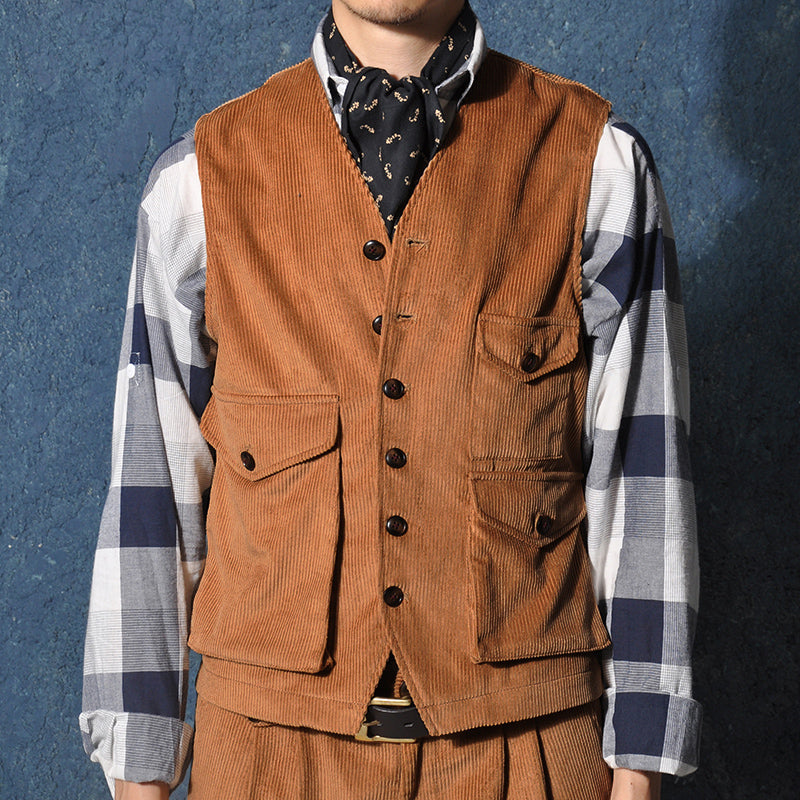 Western Vintage Corduroy Tool Vest