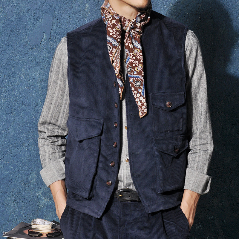 Western Vintage Corduroy Tool Vest