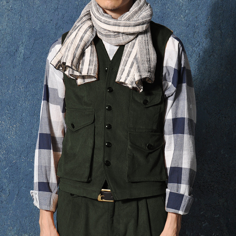 Western Vintage Corduroy Tool Vest