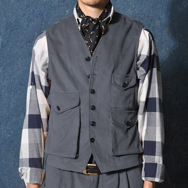Western Vintage Corduroy Tool Vest